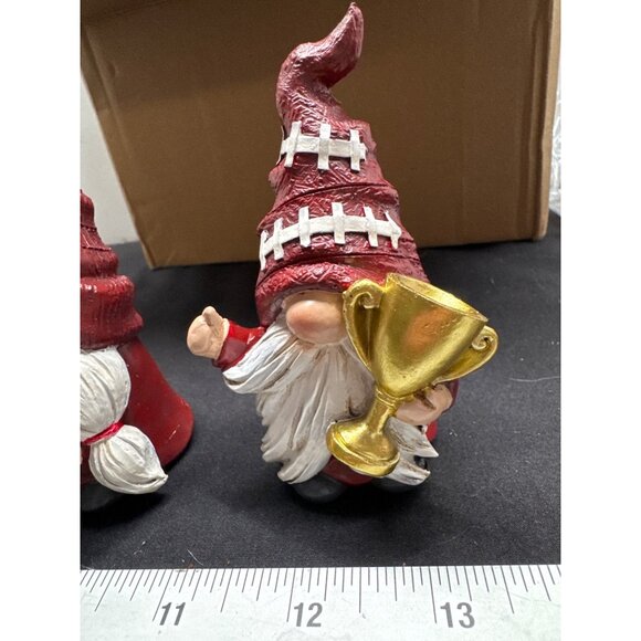 Set Of 3 Football-Themed Gnome Figurines With Trophy & Football - Picture 2 of 7
